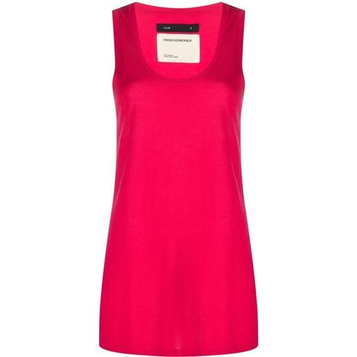 Frenckenberger canotta con scollo ampio - rosa