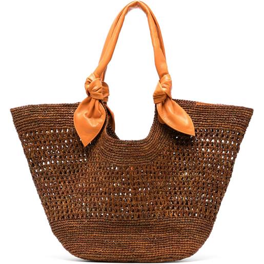 Hereu borsa tote intrecciata - marrone