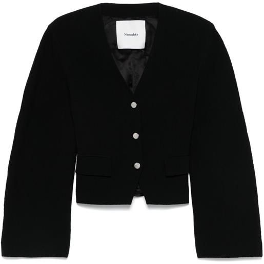 Nanushka giacca in mussola - nero
