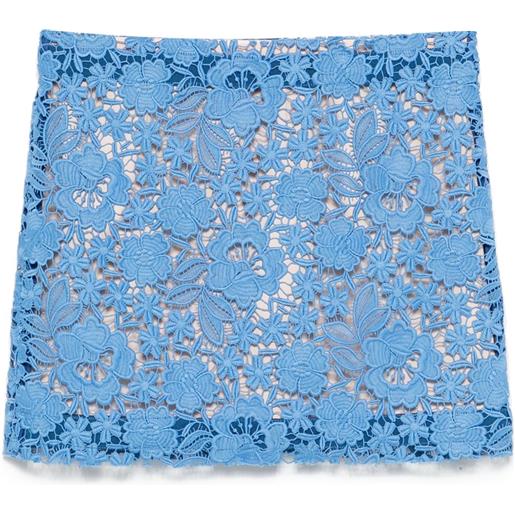 P.A.R.O.S.H. minigonna in pizzo - blu