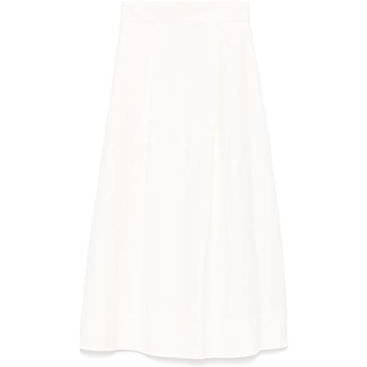P.A.R.O.S.H. gonna midi con piega - bianco