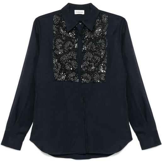P.A.R.O.S.H. camicia con paillettes - blu