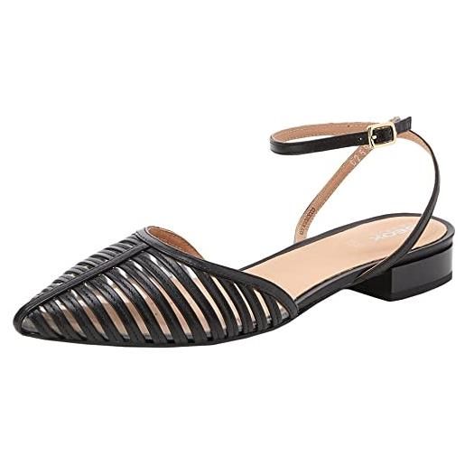 Geox d charyssa c, ballerine donna, nero (black), 41 eu