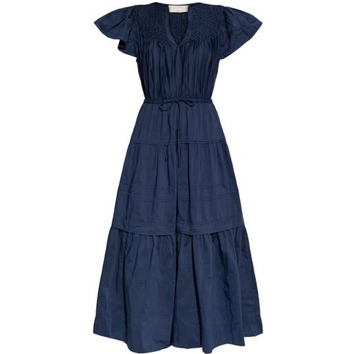 Ulla Johnson abito midi plissé - blu