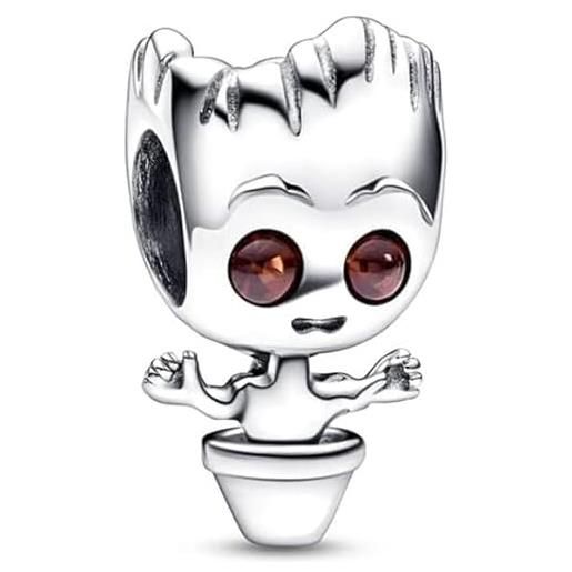 Generic charm guardiani della galassia dancing groot in argento sterling 925, compatibile con ciondoli pandora e molti altri braccialetti del regno unito. , metallo