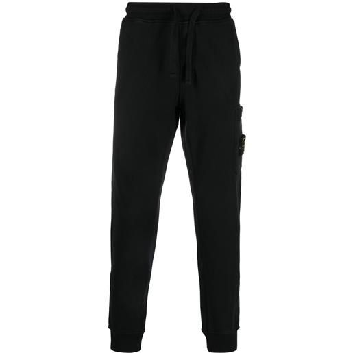 Stone Island pantaloni sportivi con applicazione - nero