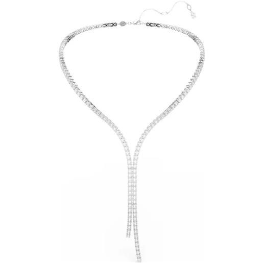 Swarovski collana a y matrix taglio round rodio donna swarovski