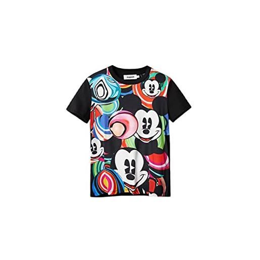 Desigual ts_mickey marbles t-shirt, nero, s donna