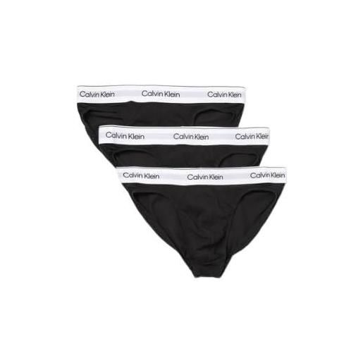 Calvin Klein, men's, low rise slip brief 3pk 000nb3961a, black (black, black, black), l