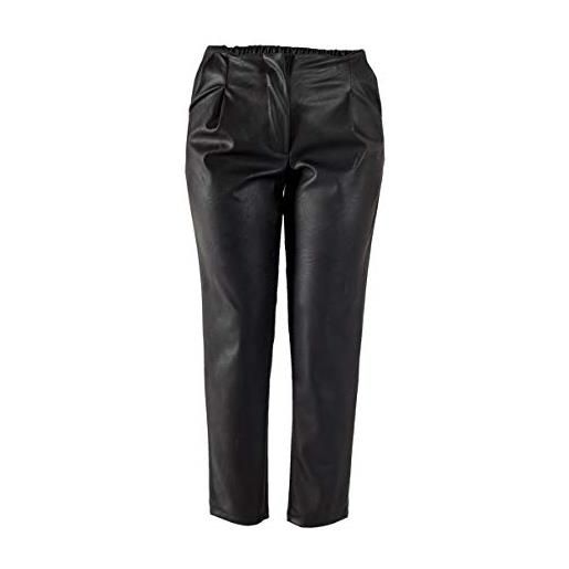 CODICE DONNA pantalone donna casual in pelle sintetica con tasche america made in italy 0950 nero m