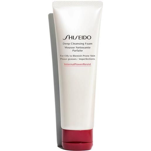 Shiseido deep cleansing foam for oily to blemish-prone skin 125 ml schiuma detergente per il viso tubetto pelle imperfetta e grassa