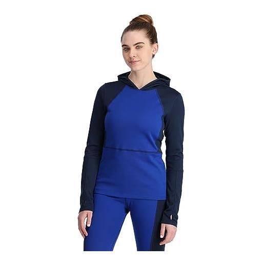 Spyder felpa con cappuccio charger maglietta da escursionismo, blu elettrico, s donna