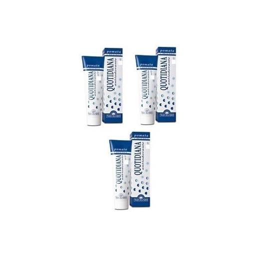 Naturando - quotidiana antiodorante crema 3 confezioni da 75 ml deodorante, rinfrescante, lenitiva e antiodore - [kit con saponetta naturale quizen in omaggio]