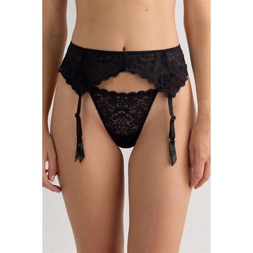 Intimissimi reggicalze in pizzo nero