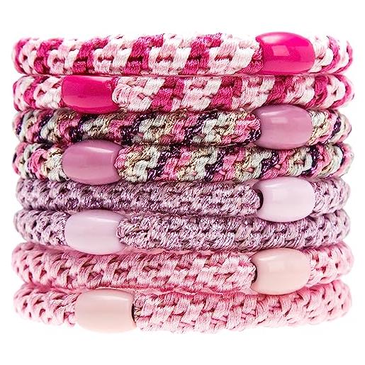 TXSN 8 elastici per capelli per ragazze, elastici in stile 12