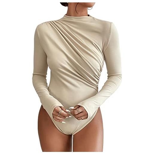 Body Donna Collo Alto Senza Schienale - Bodysuit Sexy Elasticizzato Per Serate Ed Estate - Foto 2