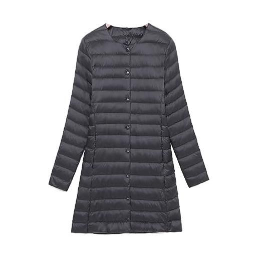 TieNew donna lungo giacche di piuma con giacche piumino lungo ultra leggero packable cappotto invernali all'aperto