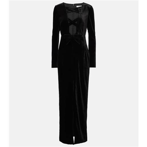 Alessandra Rich abito lungo in velluto