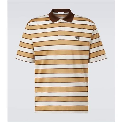 Prada polo in cotone a righe