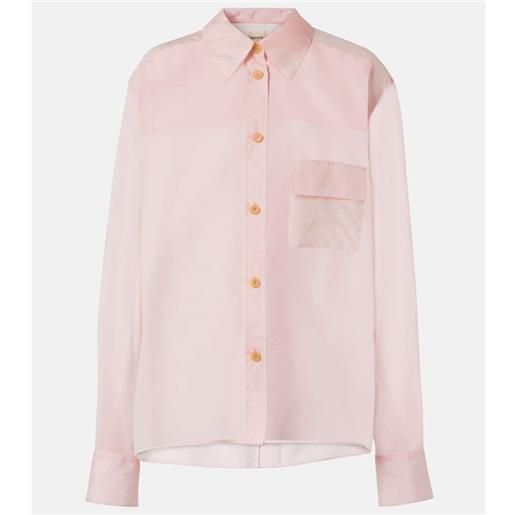 Khaite blusa yatty in organza di seta