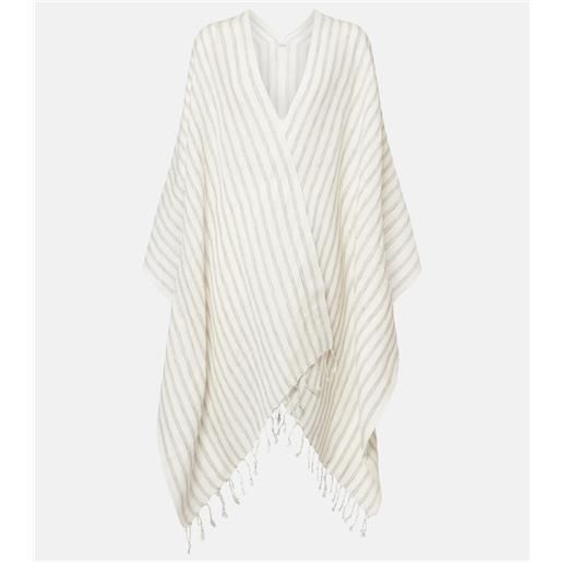 Brunello Cucinelli cardigan in lino a righe