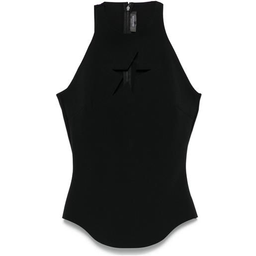 Mugler top con dettaglio cut-out - nero