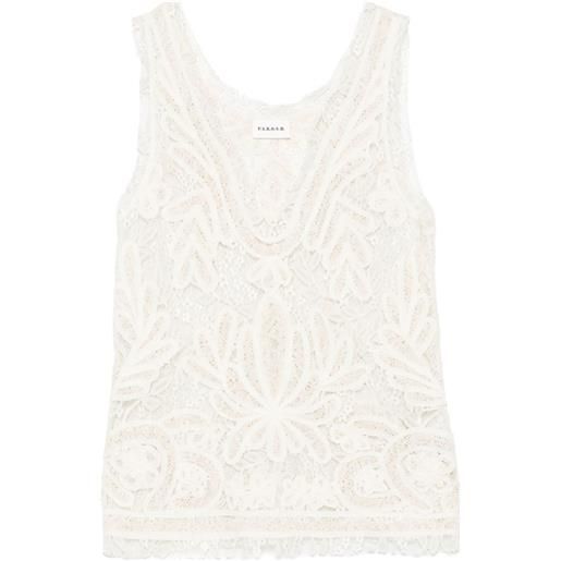 P.A.R.O.S.H. canotta in pizzo - toni neutri
