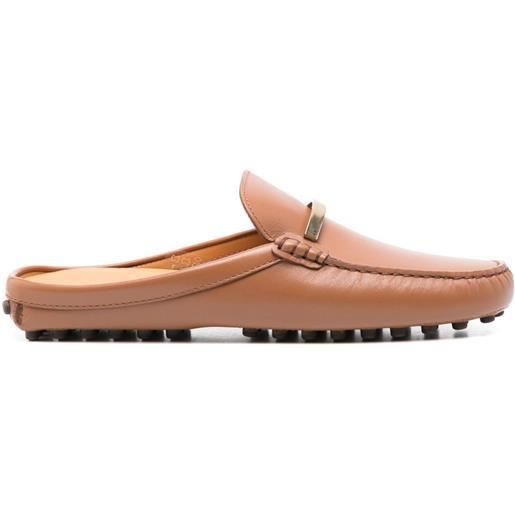 Tod's slippers in pelle - marrone