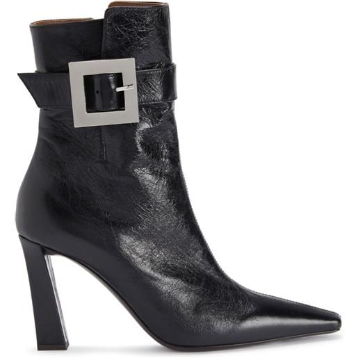 Giuseppe Zanotti stivali seattle bootie con fibbia 90mm - nero
