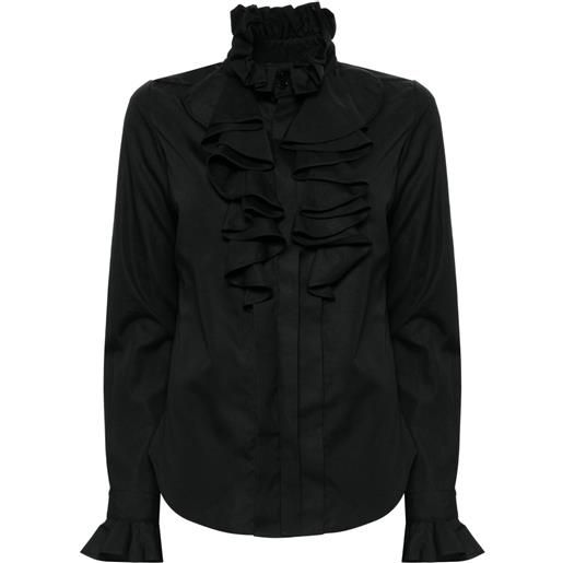 Giambattista Valli camicia con ruches - nero
