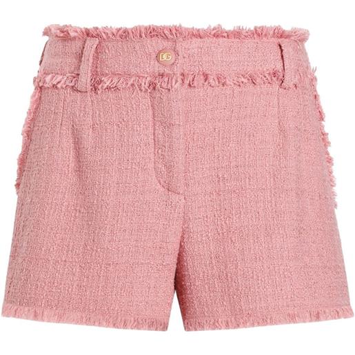 Dolce & Gabbana shorts dna in tweed - rosa