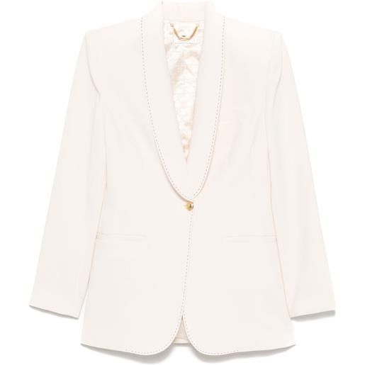 Elisabetta Franchi blazer in crêpe con cuciture a contrasto - toni neutri