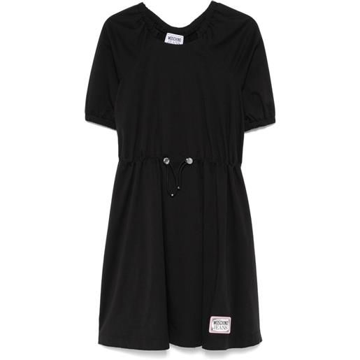 MOSCHINO JEANS abito midi in popeline - nero