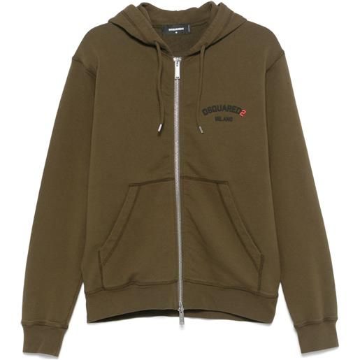DSQUARED2 felpa con cappuccio - verde