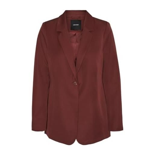 VERO MODA vmtara ls fitted slit blazer boo, rosso mattone, 42 donna