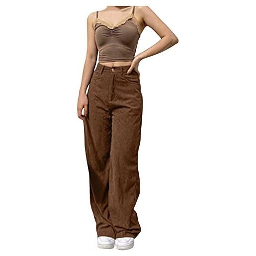 lozssnigzi pantaloni donna invernali pantalone velluto-a-coste eleganti pantaloni comode invernale pantalone palazzo pantaloni velluto donna cargo pantaloni larghi