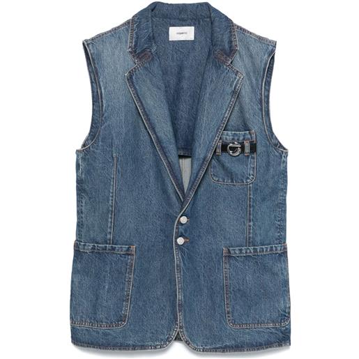 Coperni giacca denim smanicata - blu