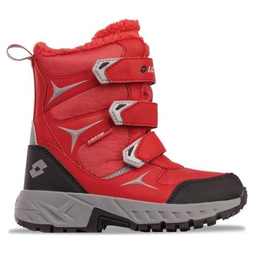 Lotto pinecreek tex k - stivali semi-lunghi, unisex, colore nero/argento, 29 eu, nero/argento, 29 eu