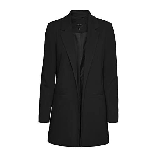 Vero moda vmverina ls long blazer, blazer donna, nero, 38
