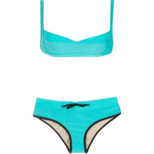 Amir Slama bikini con dettaglio cut-out - blu