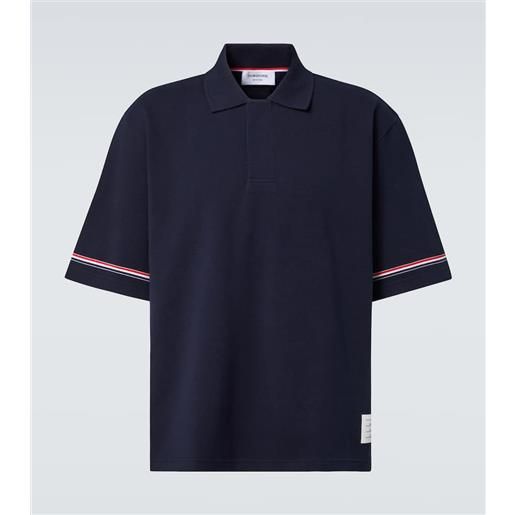 Thom Browne polo rwb stripe in cotone