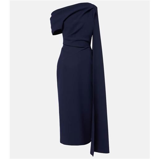 Roksanda abito midi asimmetrico maite in crãªpe