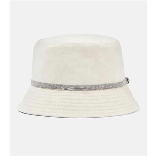 Brunello Cucinelli cappello da pescatore in canvas di lino