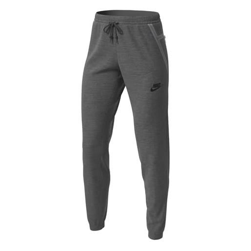 Nike b nsw tch flc pant, pantaloni sportivi bambino, dk grey heather/(black), s