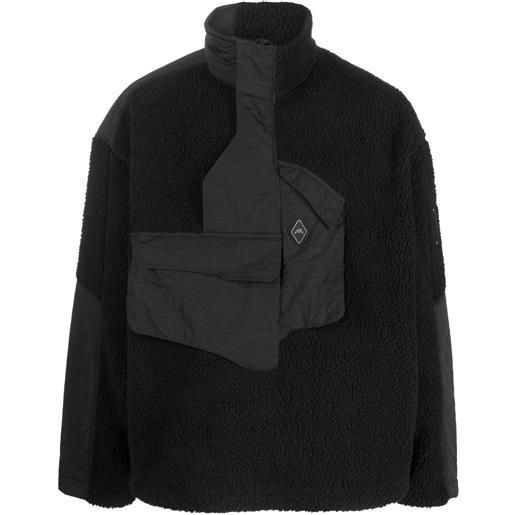 A-COLD-WALL* giacca in felpa bonded axis con inserti - nero