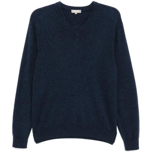 N.Peal maglione burlington con scollo a v - blu