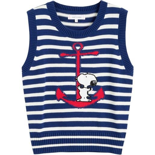 Chinti & Parker gilet con ricamo snoopy Chinti & Parker x peanuts - blu