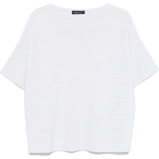 Fabiana Filippi t-shirt in maglia - bianco