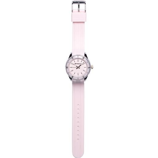 Freddy orologio donna in silicone e ceramica rosa baby e argento