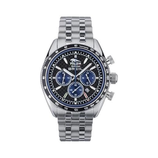 Breil Orologio Uomo Sail Cronografo | Quarzo Analogico, Cassa Acciaio 42mm, Impermeabile 100m (10 ATM) | Regalo Uomo